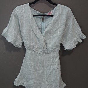 Womens Small Pink Lily Romper